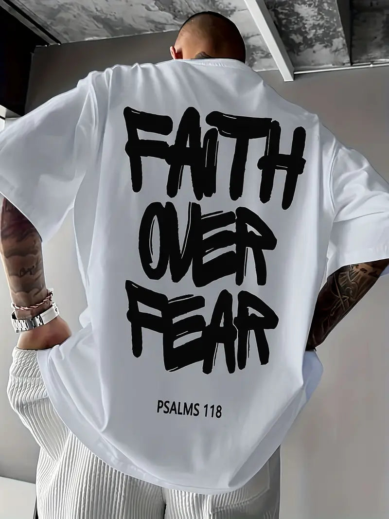 Faith Over Fear Mens T-Shirt - Avelora