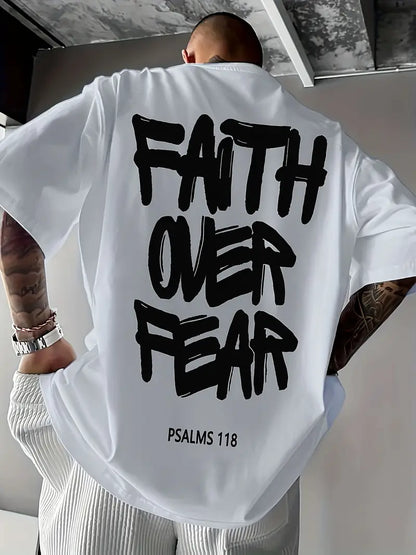 Faith Over Fear Mens T-Shirt - Avelora