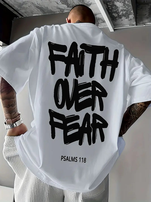 Faith Over Fear Mens T-Shirt - Avelora