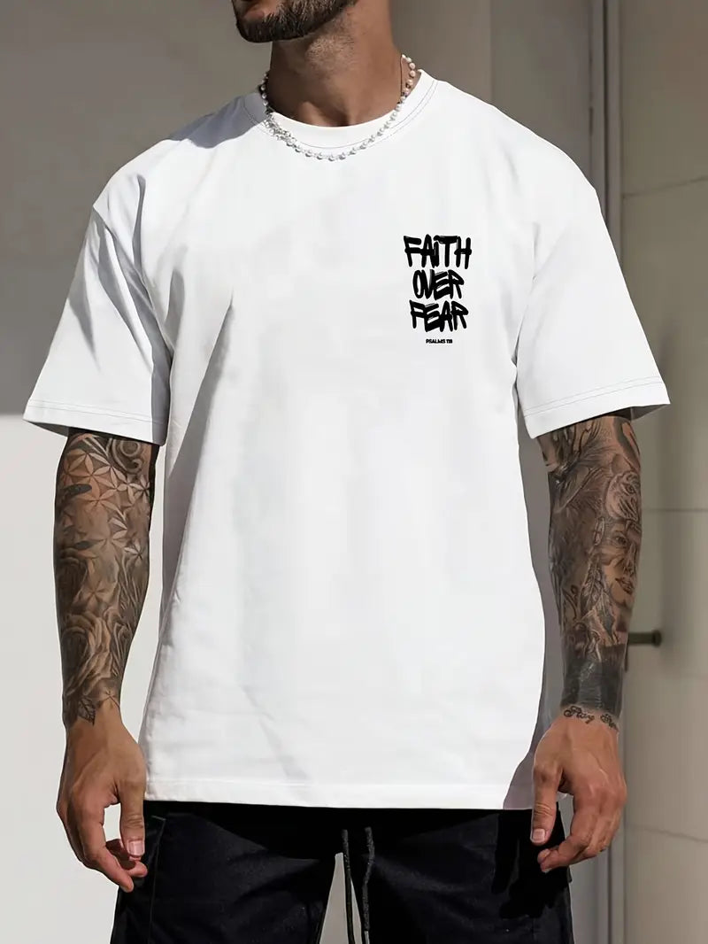 Faith Over Fear Mens T-Shirt - Avelora