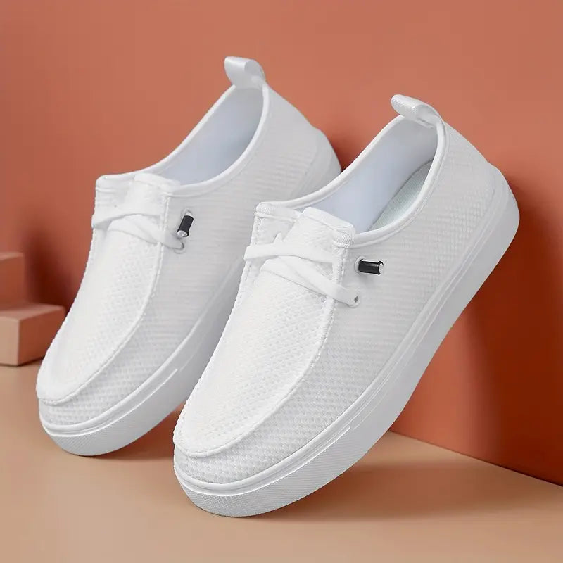 White Casual Sneakers - Avelora