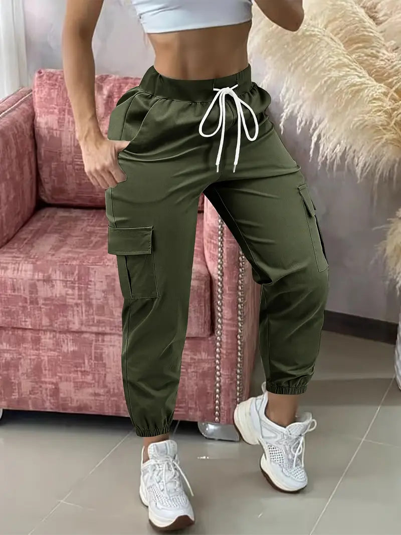 High-Waist Cargo Womens Pants - Avelora