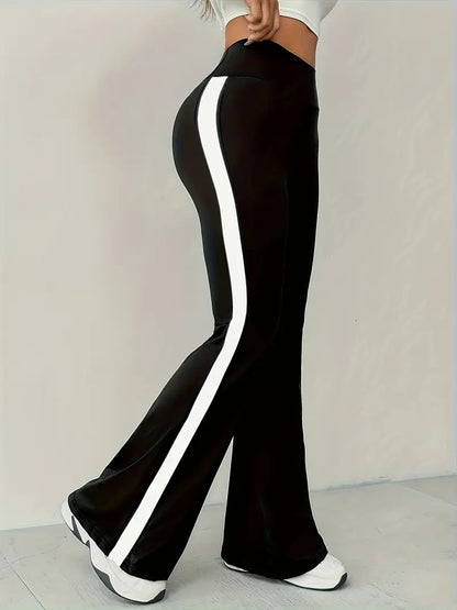 Stretch Wide Bottom Womens Pants - Avelora