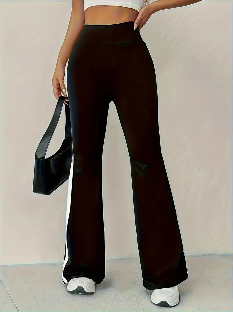 Stretch Wide Bottom Womens Pants - Avelora