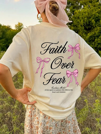 Faith Over Fear Womens T-Shirt - Avelora